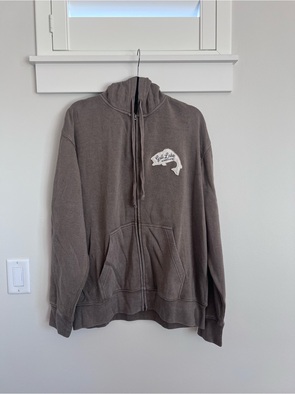 Artisans Brown Gull Lake Zip Up Hoodie SZ L